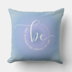 Inspirerande Citat Blå Var Vatten Grafik Kudde