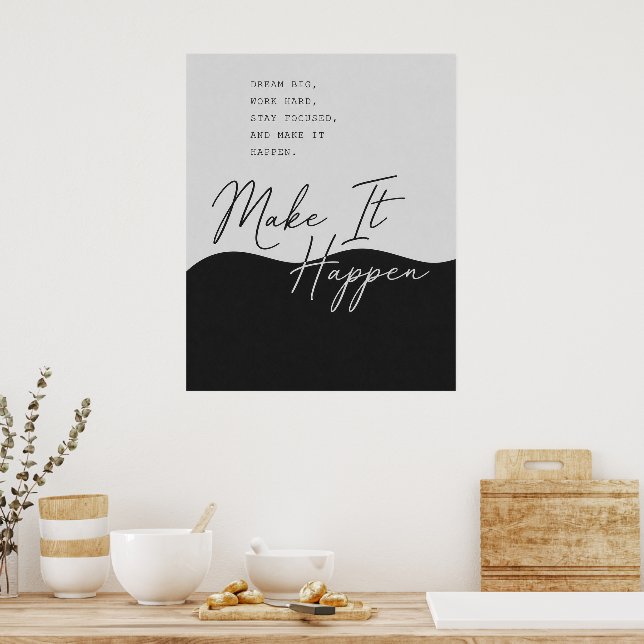 Inspirerande Citat Design – Minimalistisk Väggutsk Poster (Kök)