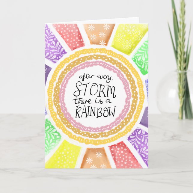 Inspirerande Citat – “Efter varje storm kommer Kort (Framsida)