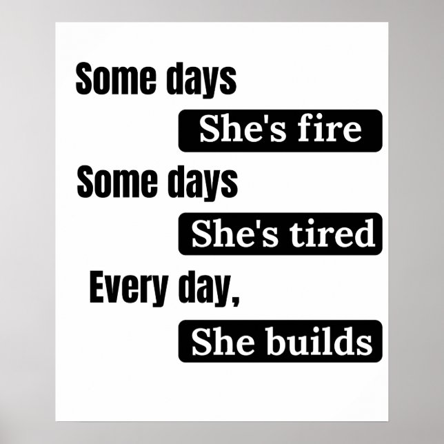 Inspirerande Citat för Kvinnor Poster (Framsidan)