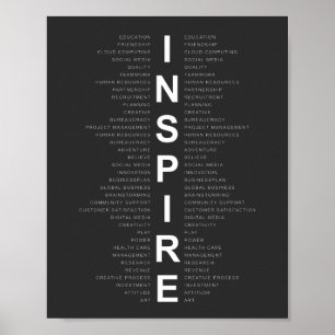 Inspirerande citat för Office, Work and Home Poster