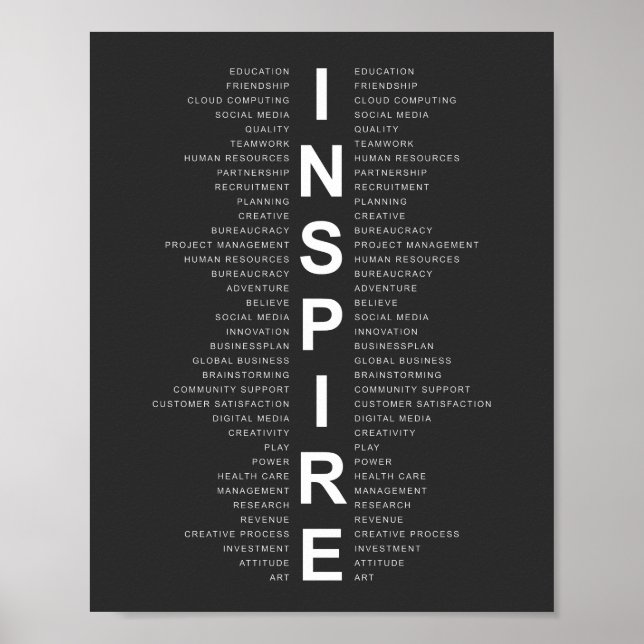 Inspirerande citat för Office, Work and Home Poster (Framsidan)
