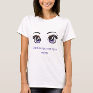 Inspirerande Citat Grafisk T-Shirt - Anime Ögon