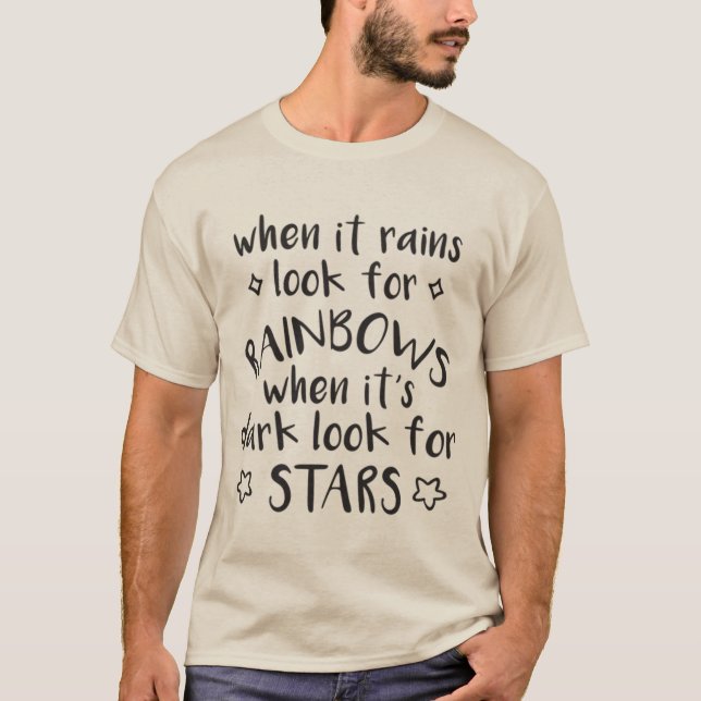 Inspirerande Citat Herr T-Shirt - Regnbågar (Framsida)