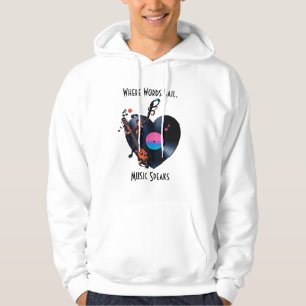 Inspirerande Citat Hoodie för Musikälskare