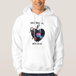 Inspirerande Citat Hoodie för Musikälskare