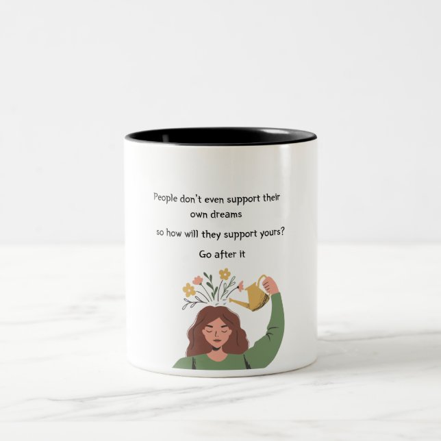 Inspirerande citat kaffemugg Motiverande present (Center)