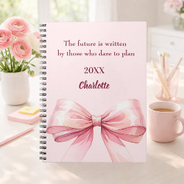 Inspirerande citat med rosa band anteckningsbok