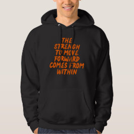 Inspirerande Citat Minimalistisk Typografi Hoodie