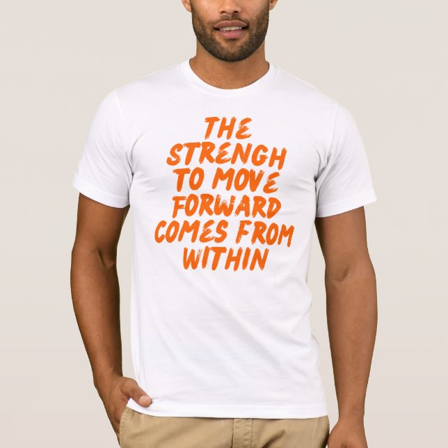 Inspirerande Citat Minimalistisk Typografi T Shirt (Framsida)
