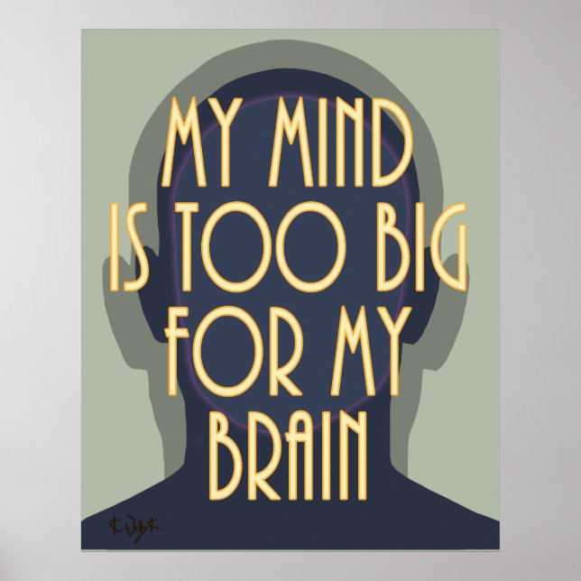 Inspirerande Citat Mitt Sinne För Stort För Min Hj Poster (Framsidan)