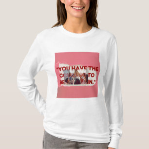 inspirerande citat på kvinnans dag t shirt
