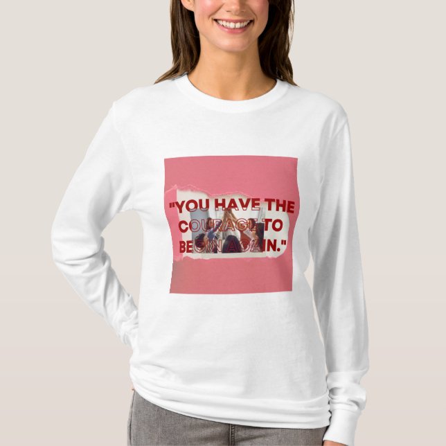 inspirerande citat på kvinnans dag t shirt (Framsida)