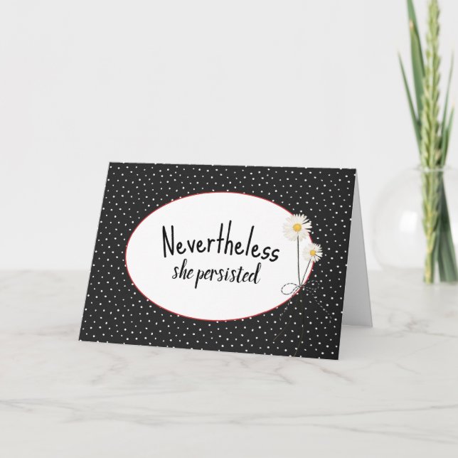 inspirerande citat på Polka dots Kort (Framsida)