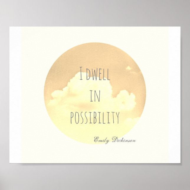 inspirerande citat poster Emily Dickinson (Framsidan)