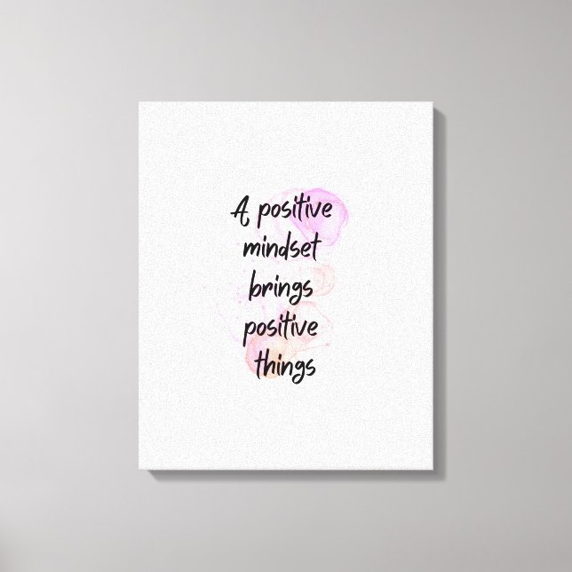 inspirerande citattecken är positiva, få motiverad canvastryck (Framsida)