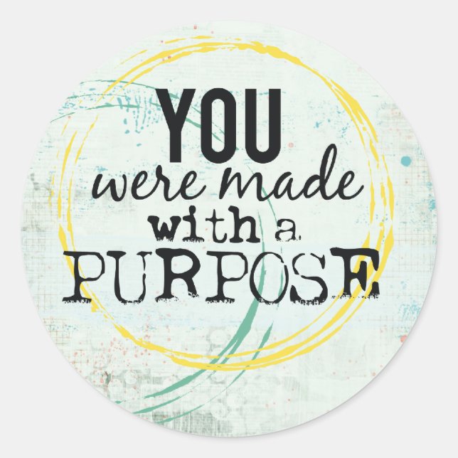 inspirerande citattecken runt klistermärke (Framsida)