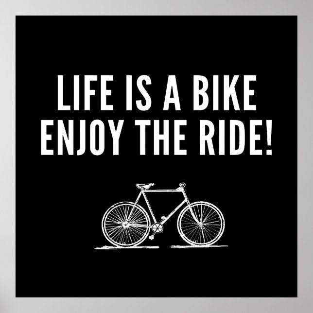 inspirerande cykelcitat poster (Framsidan)