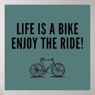 inspirerande cykelcitat poster