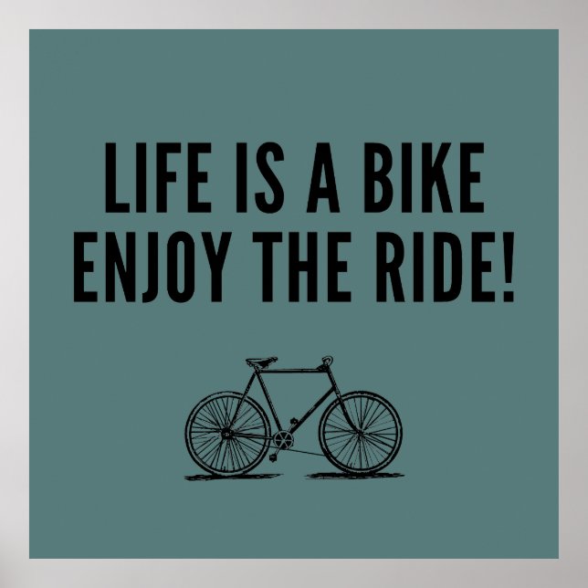 inspirerande cykelcitat poster (Framsidan)