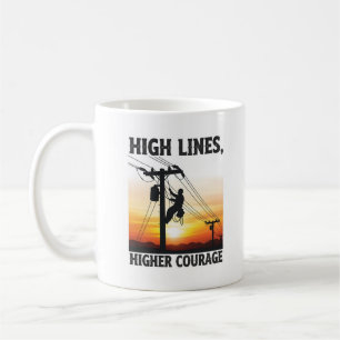 Inspirerande elkraftsarbetare kaffemugg