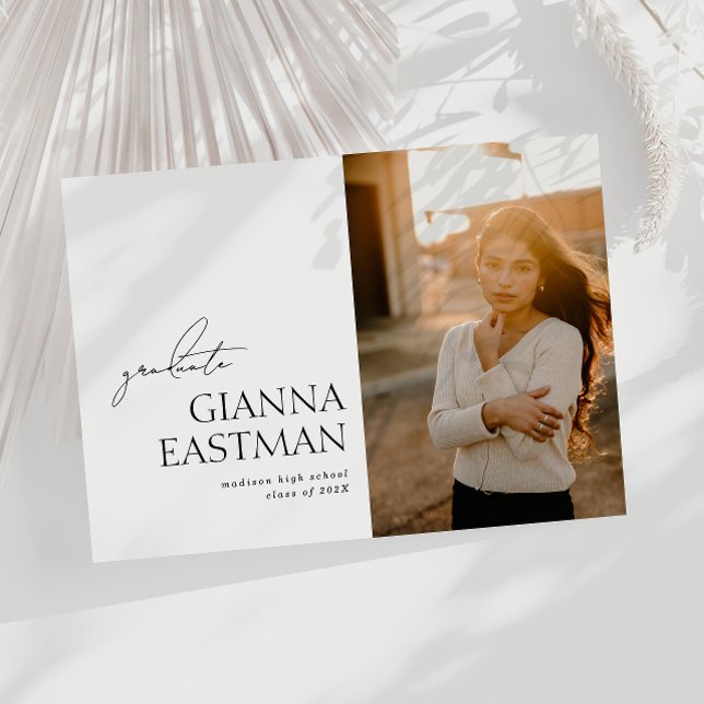Inspirerande examensbevis examensannonsering meddelande (Inspiring Graduate Graduation Announcement)