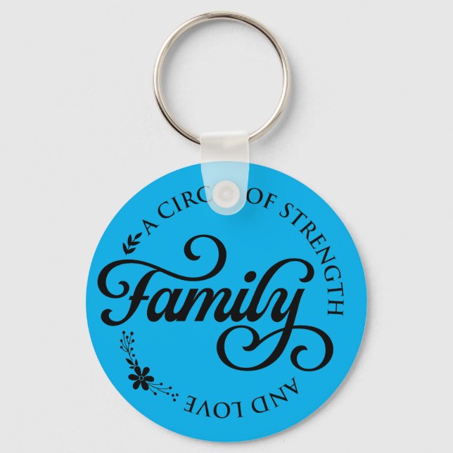 Inspirerande familjecitat nyckelring (Framsida)