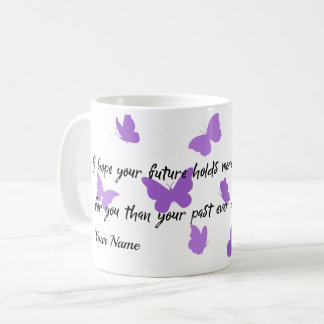 Inspirerande fjärilsframtidscitat presentmugg kaffemugg