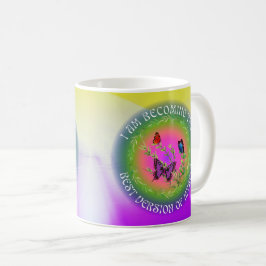 Inspirerande fjärilskaffekopp, personlig tillväxt kaffemugg