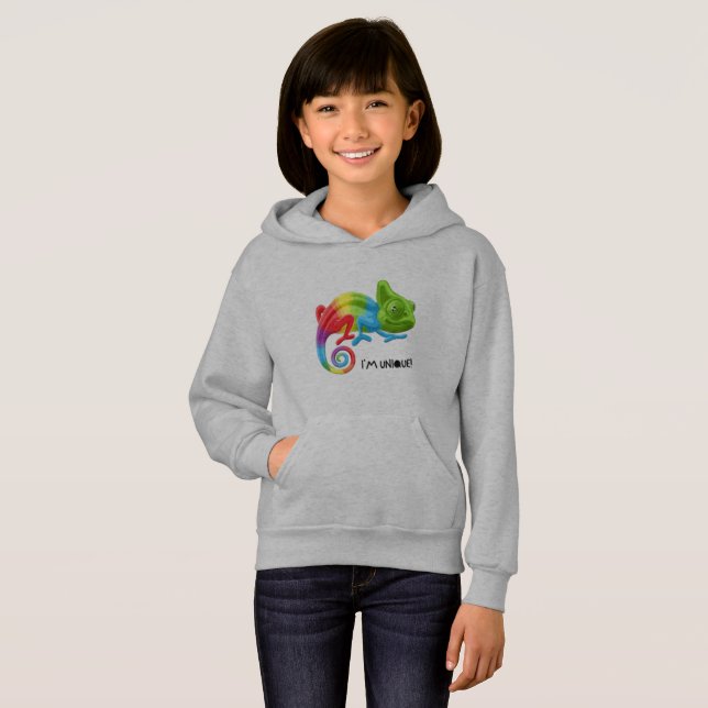 Inspirerande flickors kameleont-tröja - Vibrant T Shirt (Hel framsida)