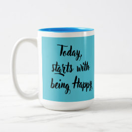 Inspirerande för daglig motivation  Två-Tonad mugg
