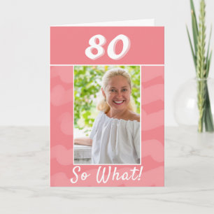 Inspirerande foto i rosa vattenfärg för 80-årsdag kort