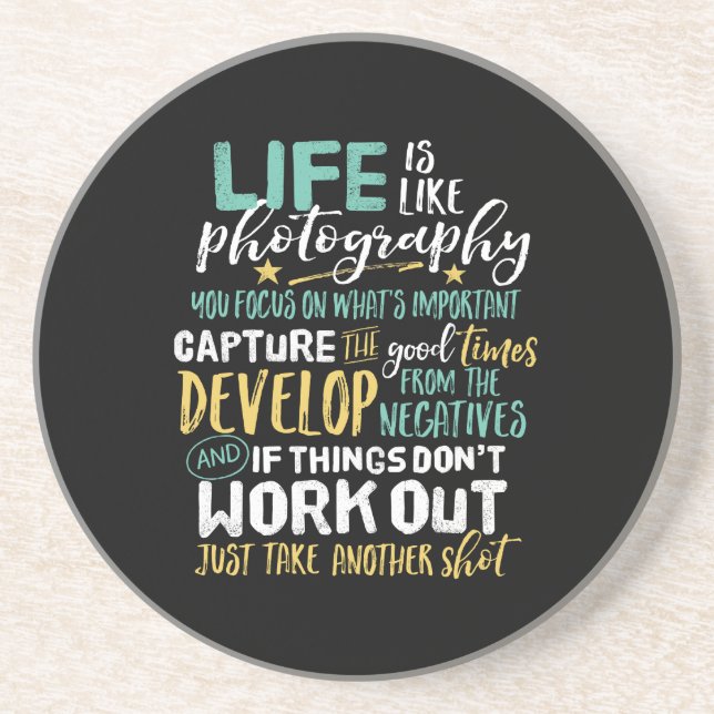 Inspirerande Fotografi Liv Citat Fotograf Underlägg (Framsidan)