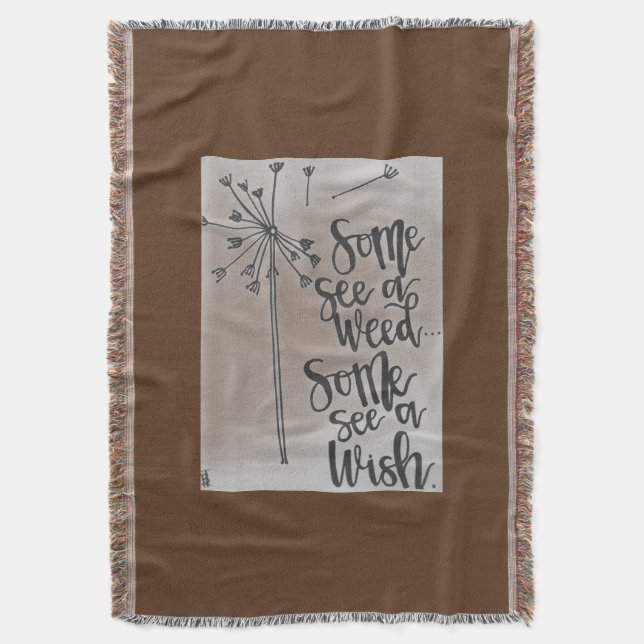 inspirerande fras med en dandelion filt (Framsidan Vertikal)