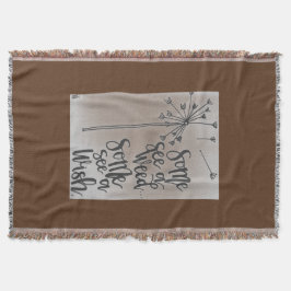 inspirerande fras med en dandelion filt