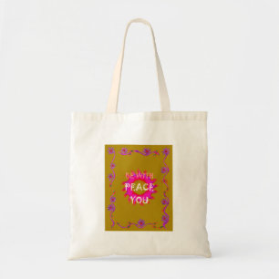 Inspirerande fred vare med dig Vector Design Art Tygkasse