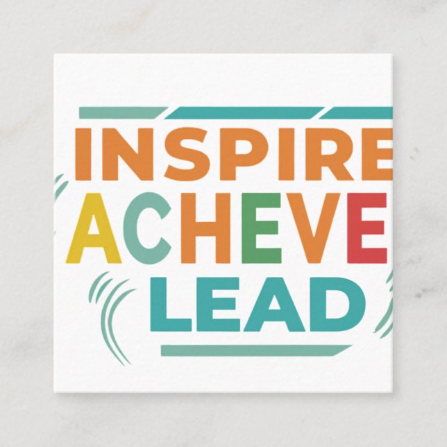 inspirerande fyrkantigt visitkort (Framsida)
