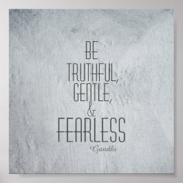 inspirerande Gandhi-citat poster grått