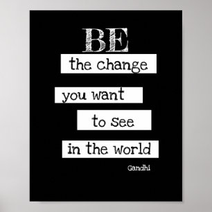 inspirerande Gandhi-citat poster modern chic