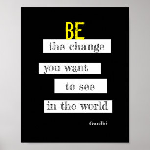 inspirerande Gandhi-citat poster modern chic