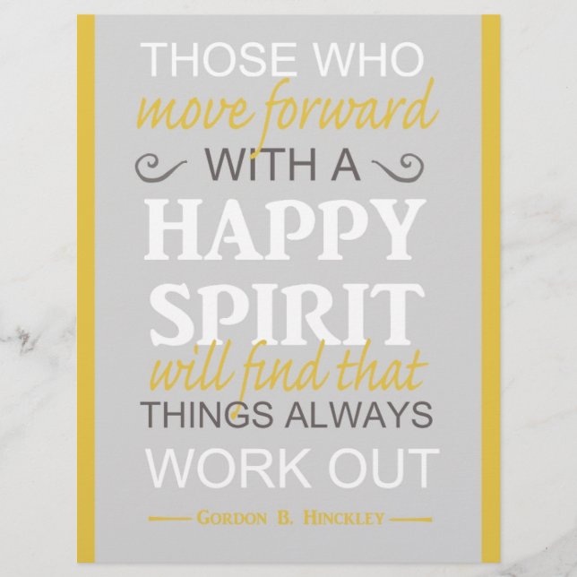 inspirerande gordon b hinckley lds-citat (Framsida)