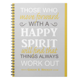 inspirerande gordon b hinckley lds-citat anteckningsbok