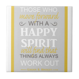 inspirerande gordon b hinckley lds-citat kakelplatta