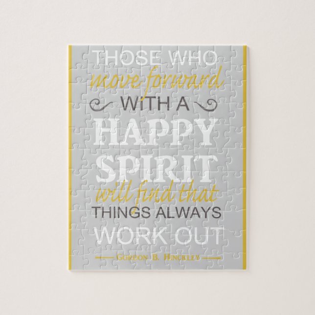 inspirerande gordon b hinckley lds-citat pussel (Vertikal)