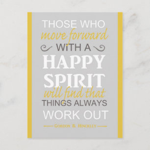 inspirerande gordon b hinckley lds-citat vykort