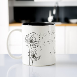 Inspirerande grafisk önskan Maskros Grafisk Två-Tonad Mugg