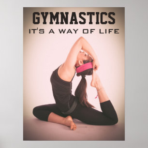Inspirerande gymnastikcitat poster