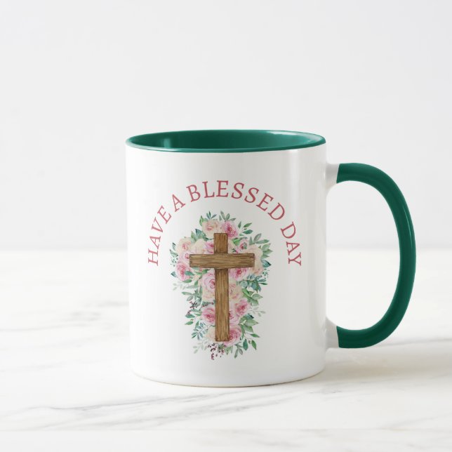 Inspirerande! "Ha en välsignad dag" mugg (Höger)