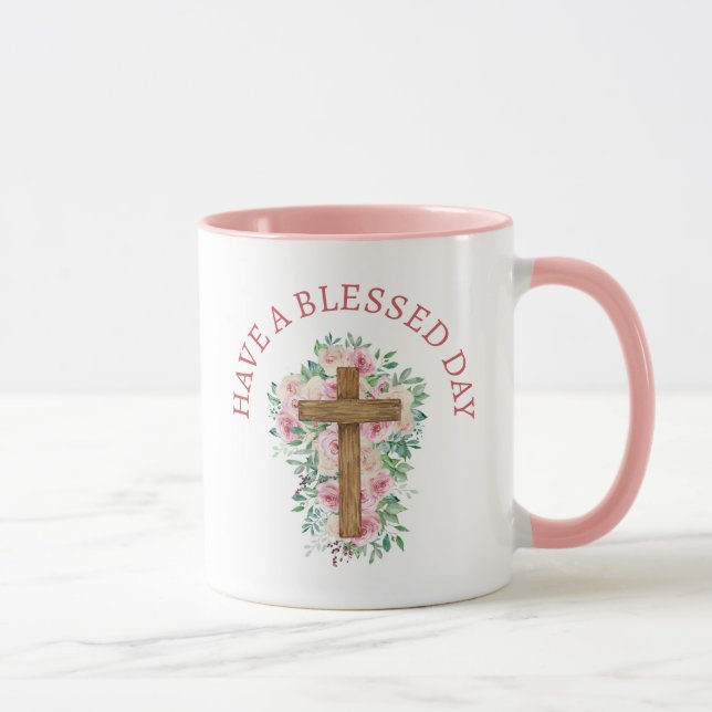 Inspirerande! "Ha en välsignad dag" mugg (Höger)