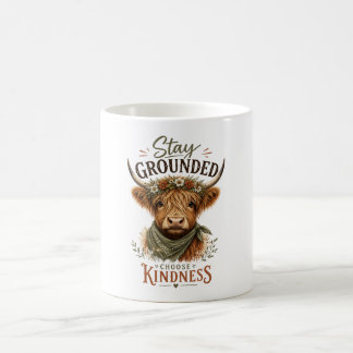 Inspirerande Highland Ko Stay Grounded Kaffemugg